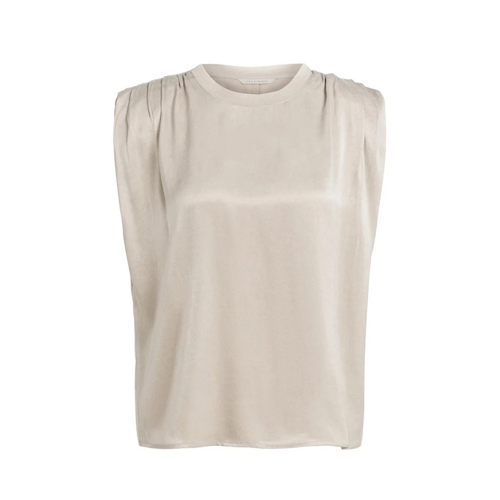 YAYA Top mit Schulterfalten Pure Cashmere Grey
